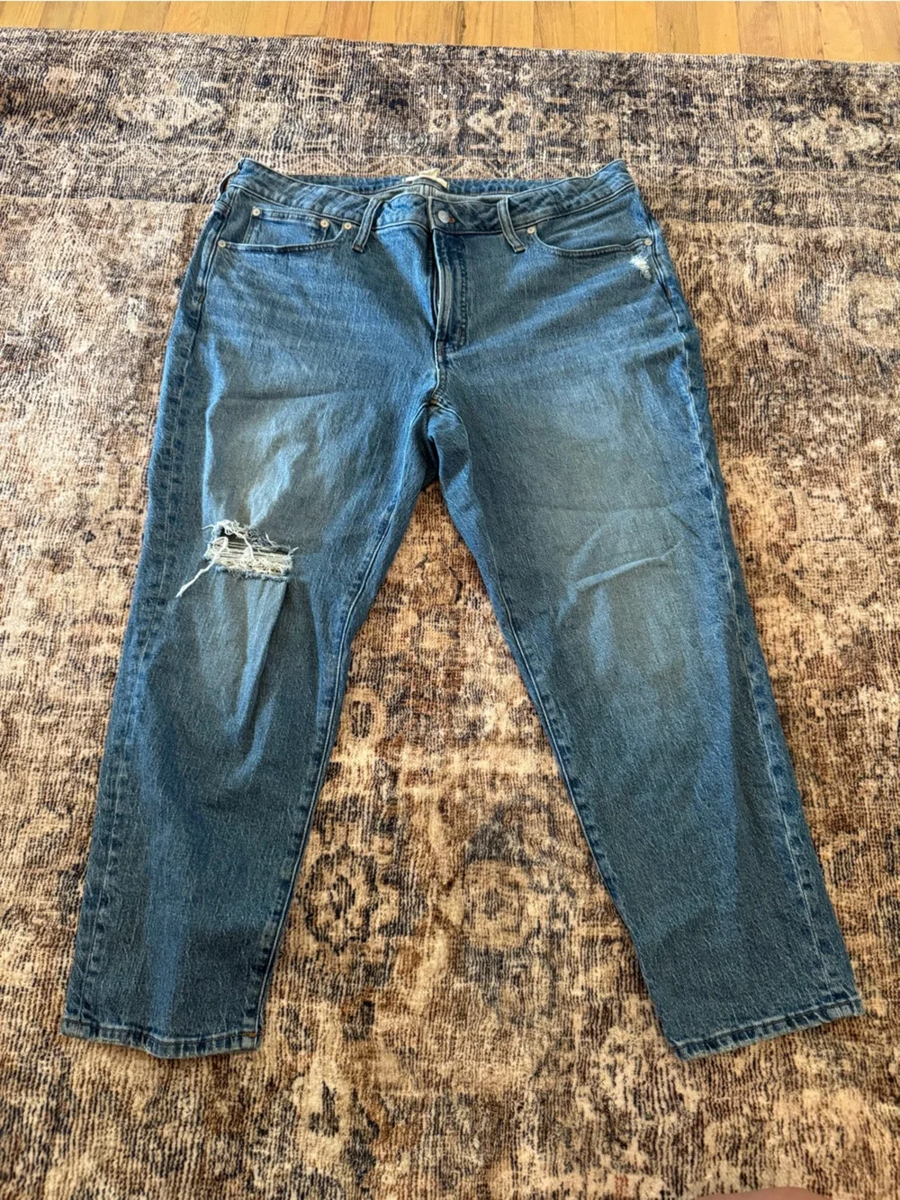 Madewell High-Rise Blue Distressed Jeans